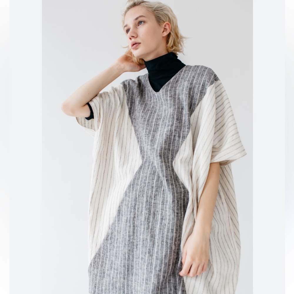 NWT Lauren Winter Hourglass Caftan Dress One Size Organic Hemp Cotton